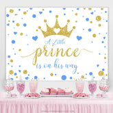 Lofaris Gold Little Prince Is On His Way Baby Shower Backdrop